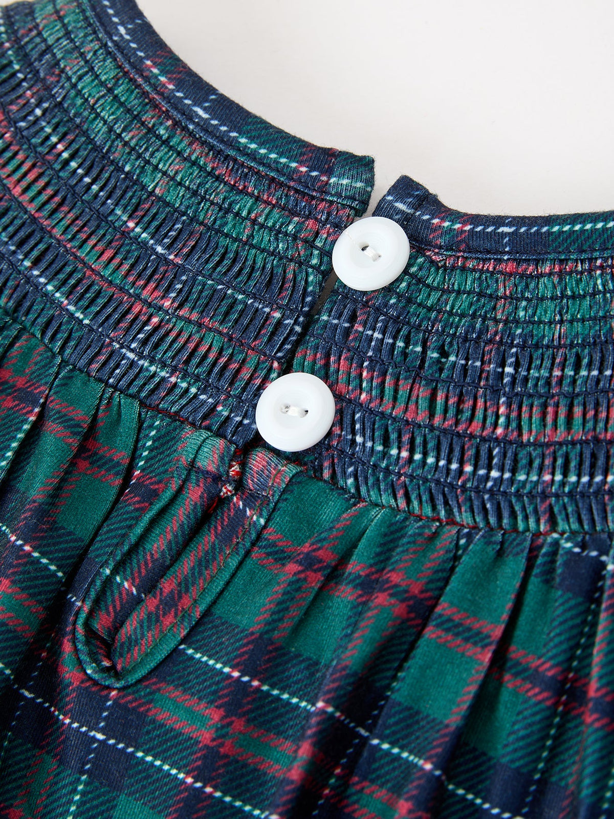 Girls Christmas Plaid Smocked Bubble Romper by Rylee Faith Designs