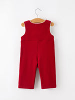 Baby Boys Christmas Reindeer Smocked Red Jonjon by Rylee Faith Designs