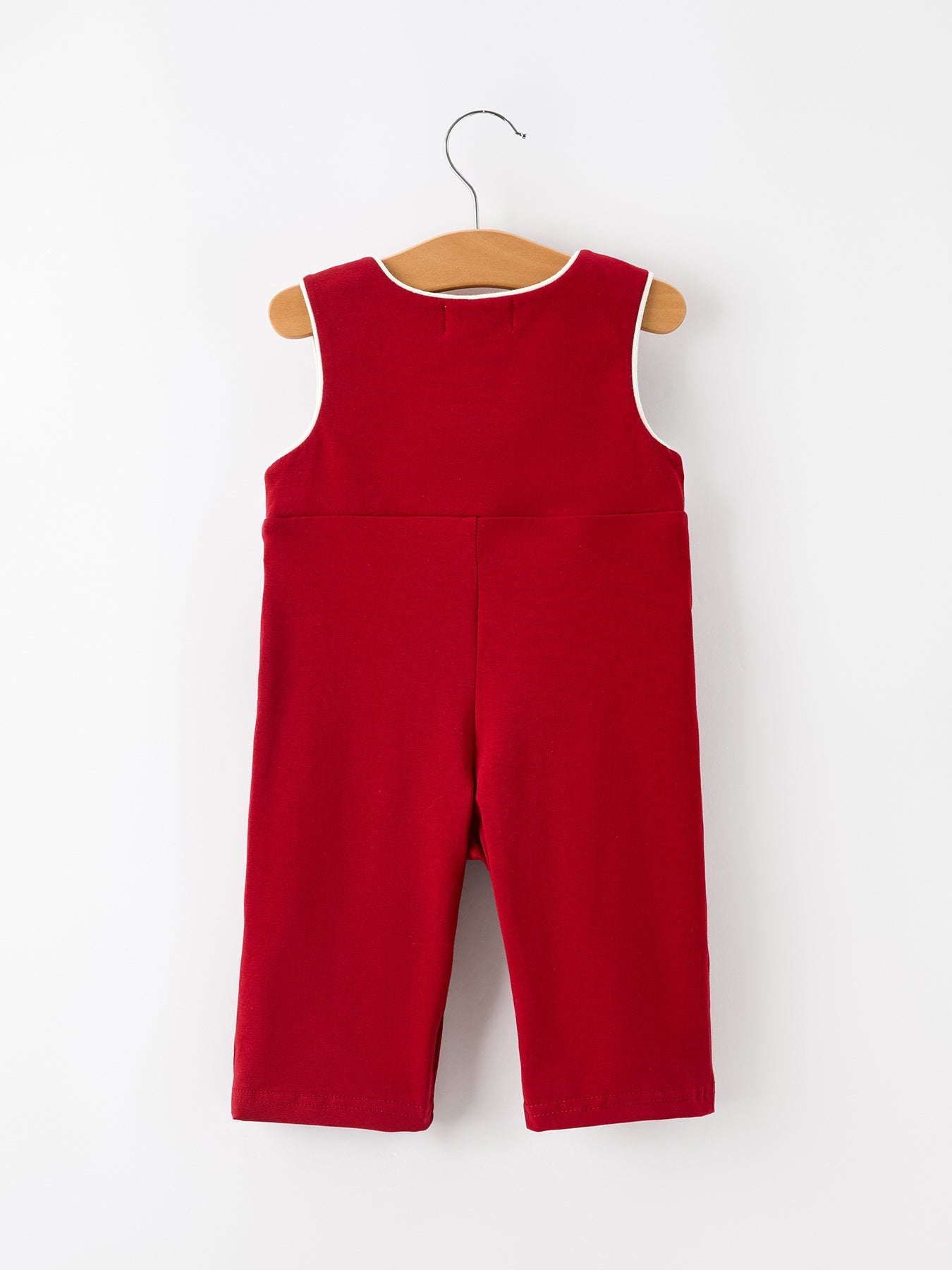 Baby Boys Christmas Reindeer Smocked Red Jonjon by Rylee Faith Designs