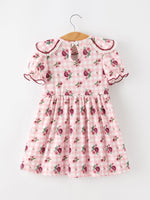 Fall Toddler Girls Vintage Smocked Floral Dress by Rylee Faith Designs