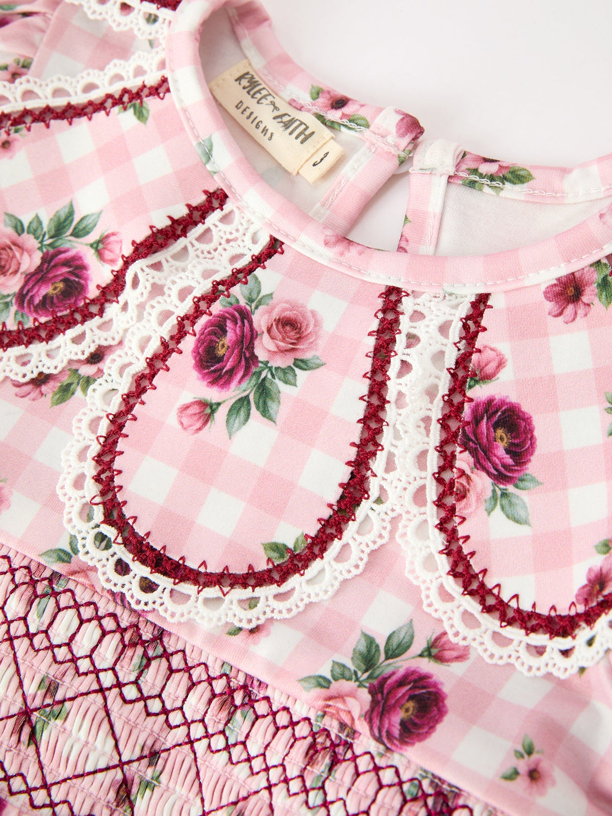 Fall Toddler Girls Vintage Smocked Floral Dress by Rylee Faith Designs