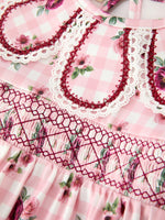 Fall Baby Girls Vintage Smocked Floral Romper by Rylee Faith Designs