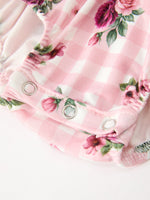 Fall Baby Girls Vintage Smocked Floral Romper by Rylee Faith Designs