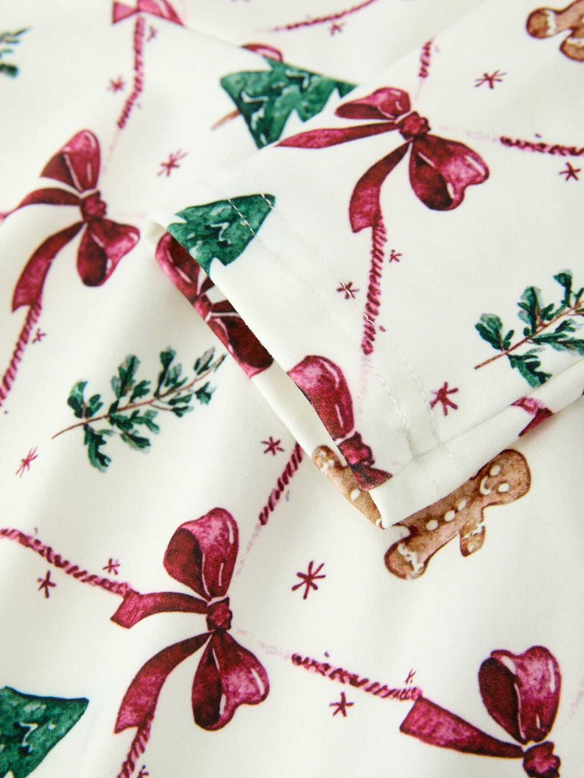 Christmas Bow and Gingerbread Print Girls Twirl Dress by Rylee Faith Designs