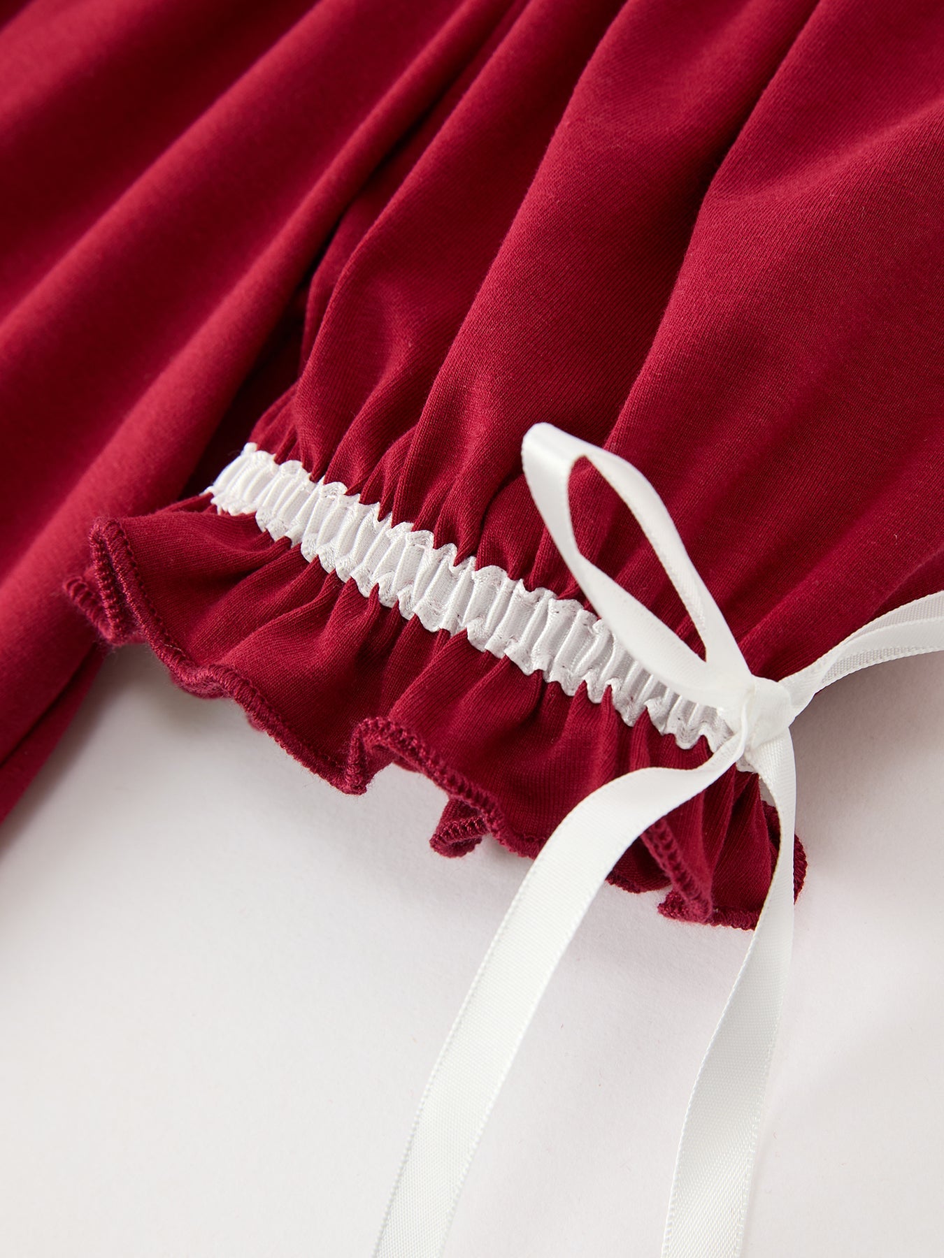 Christmas Holly Embroidered Girls Dress Petals Collar Puff Sleeve by Rylee Faith Designs