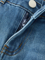 Girls Distressed Denim Jeans with Oversized Back Bow by Rylee Faith Designs