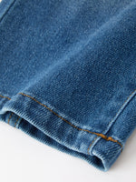 Girls Distressed Denim Jeans with Oversized Back Bow by Rylee Faith Designs