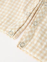 Goose Embroidered Beige Plaid Baby Boys Jonjon by Rylee Faith Designs