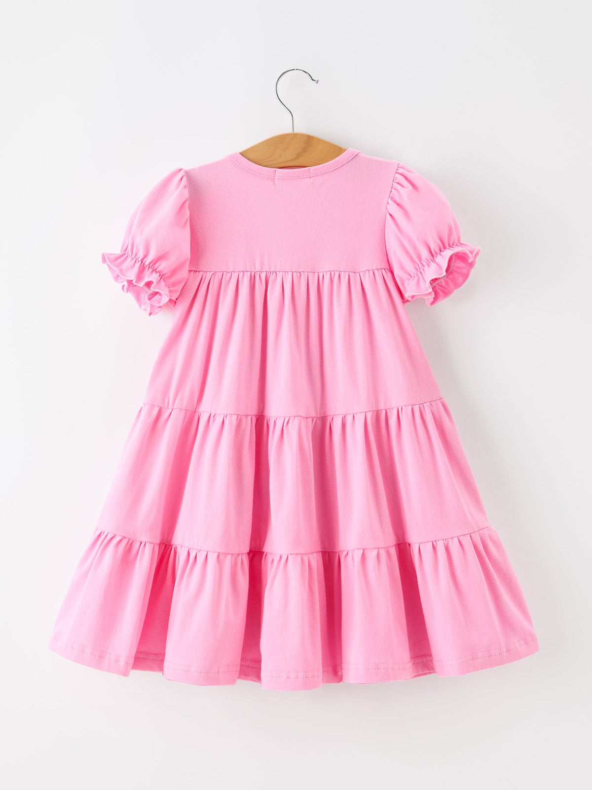 Christmas Santa Embroidery Girls Dress Ruffle Sleeve by Rylee Faith Designs