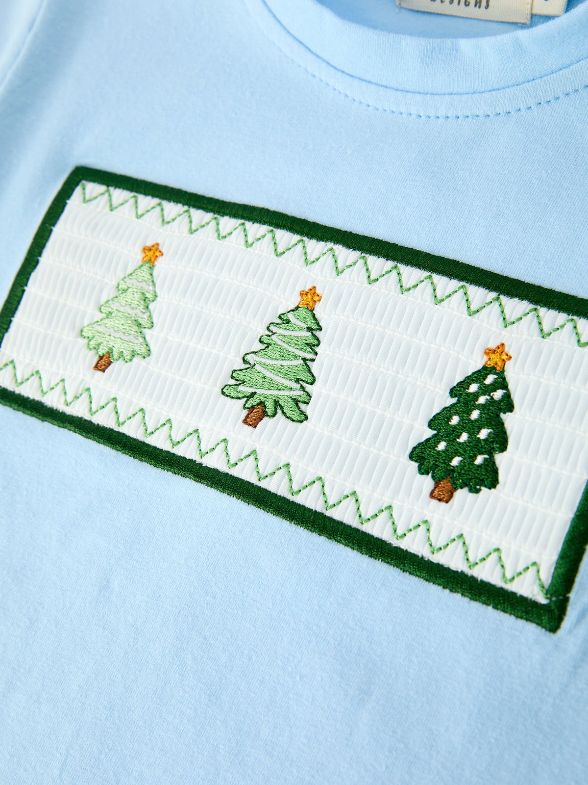 Christmas Boys Christmas Tree Embroidered Long Sleeve Top & Pants Set by Rylee Faith Designs