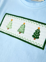 Christmas Boys Christmas Tree Embroidered Long Sleeve Top & Pants Set by Rylee Faith Designs
