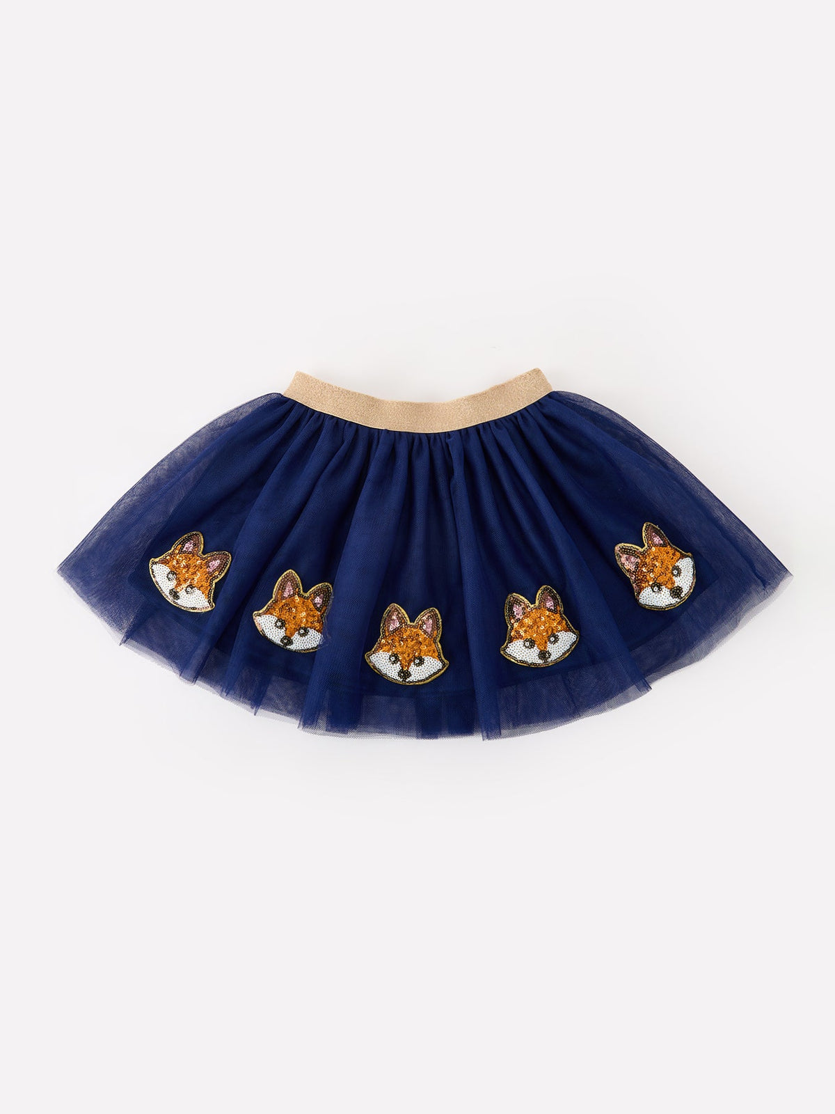 FALL Girls Navy Fox Sequin Tulle Tutu Skirt by Rylee Faith Designs