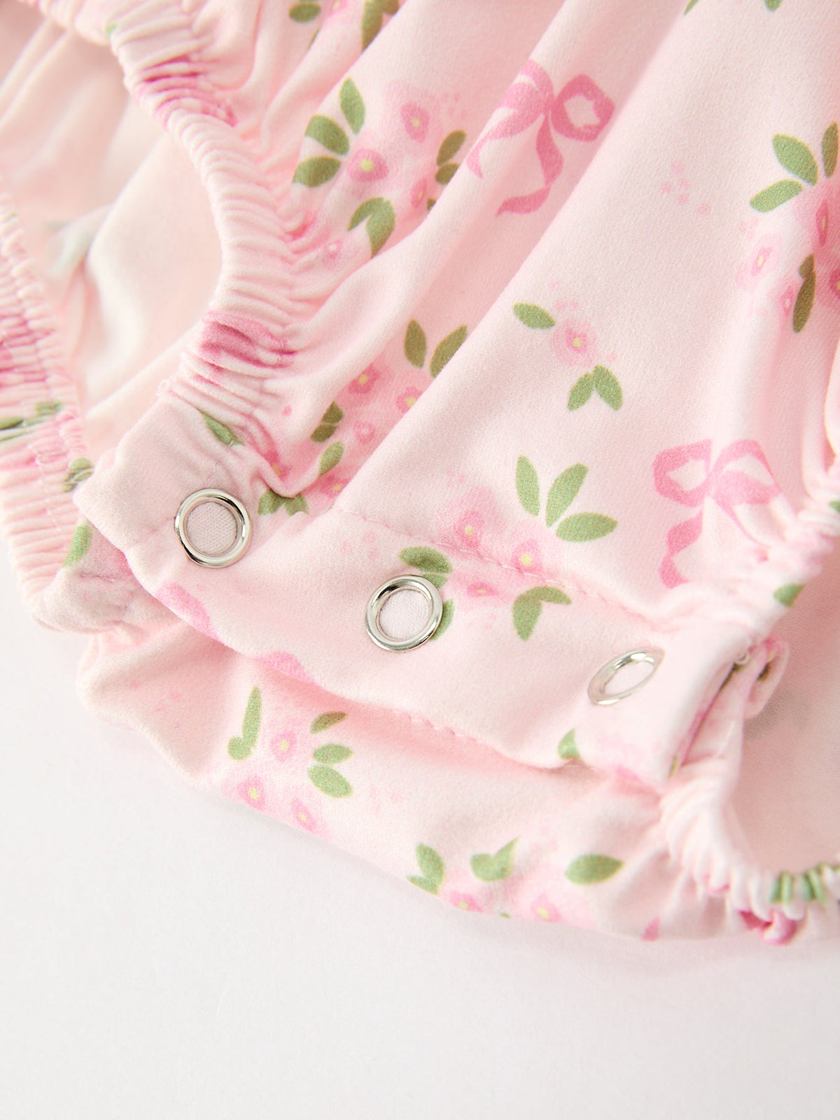 FALL Baby Girls Pink Floral Embroidered Collar Smocked Romper by Rylee Faith Designs