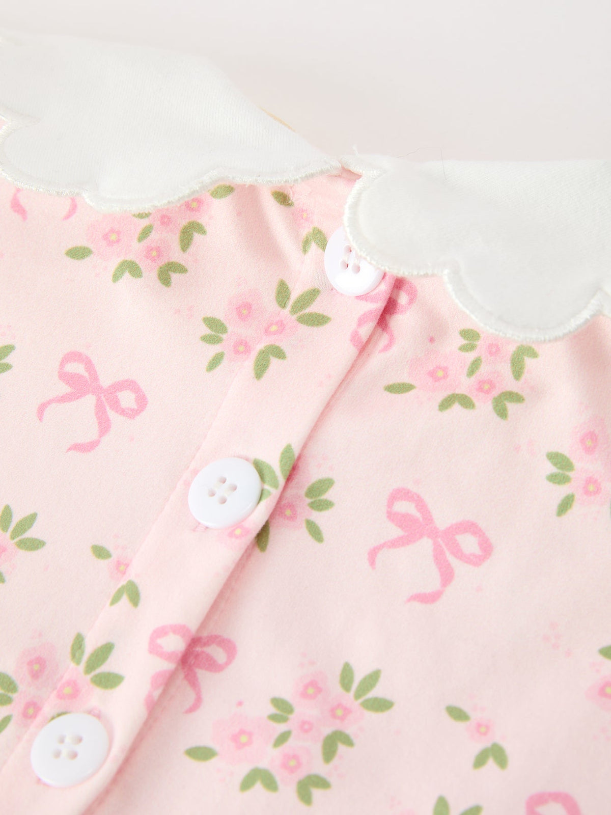 FALL Girls Pink Floral Embroidered Collar Smocked Dress by Rylee Faith Designs