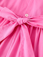FALL Girls Hot Pink Floral Embroidered Smocked Dress by Rylee Faith Designs