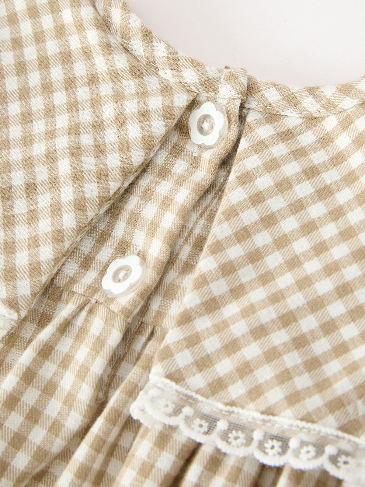 FALL Girls Khaki Plaid Floral Embroidered Bloomer Set by Rylee Faith Designs