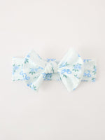 FALL Baby Girls Blue Floral Bow Headband by Rylee Faith Designs