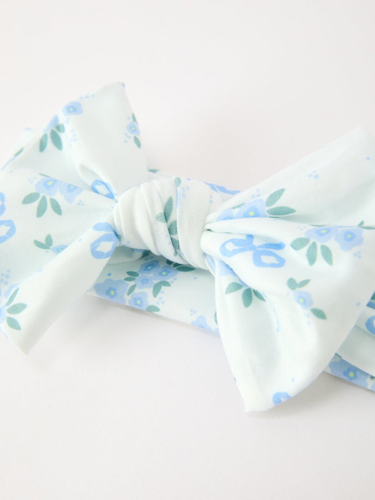 FALL Baby Girls Blue Floral Bow Headband by Rylee Faith Designs