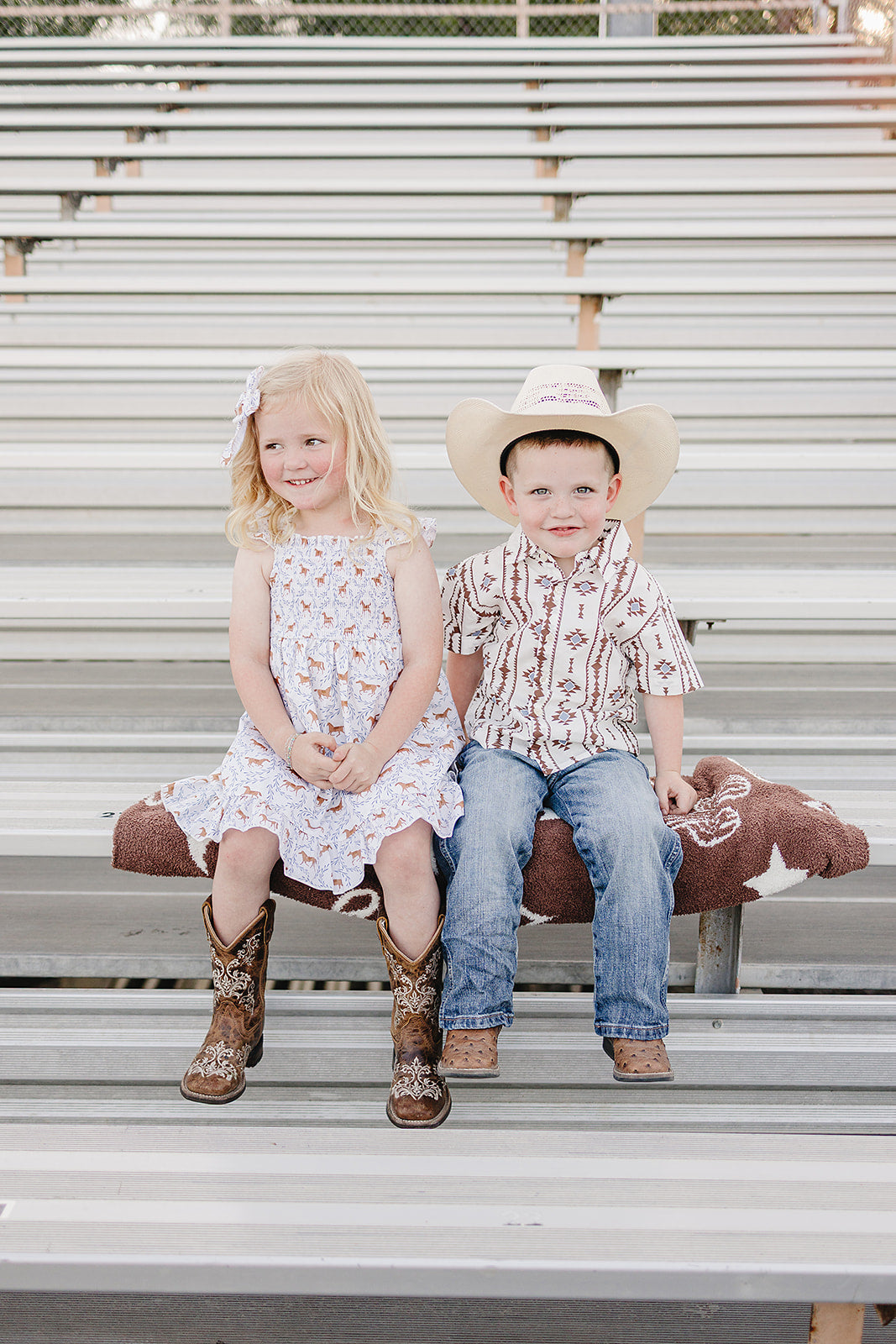 Pony Smocked Dress by Mebie Baby