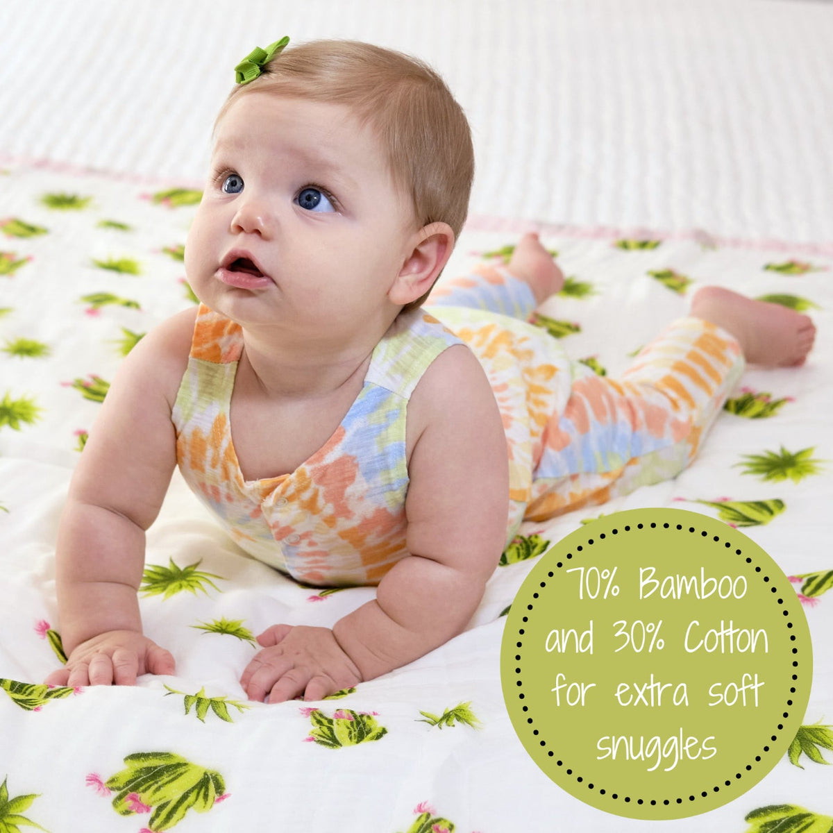 Succulent Bamboo Quilt by LollyBanks