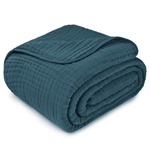 Comfy Cubs - Muslin Blanket for Adults, 6-Layer Bedding by Comfy Cubs - Neptune / Throw: 50" x 60" by Comfy Cubs at Everetts Place