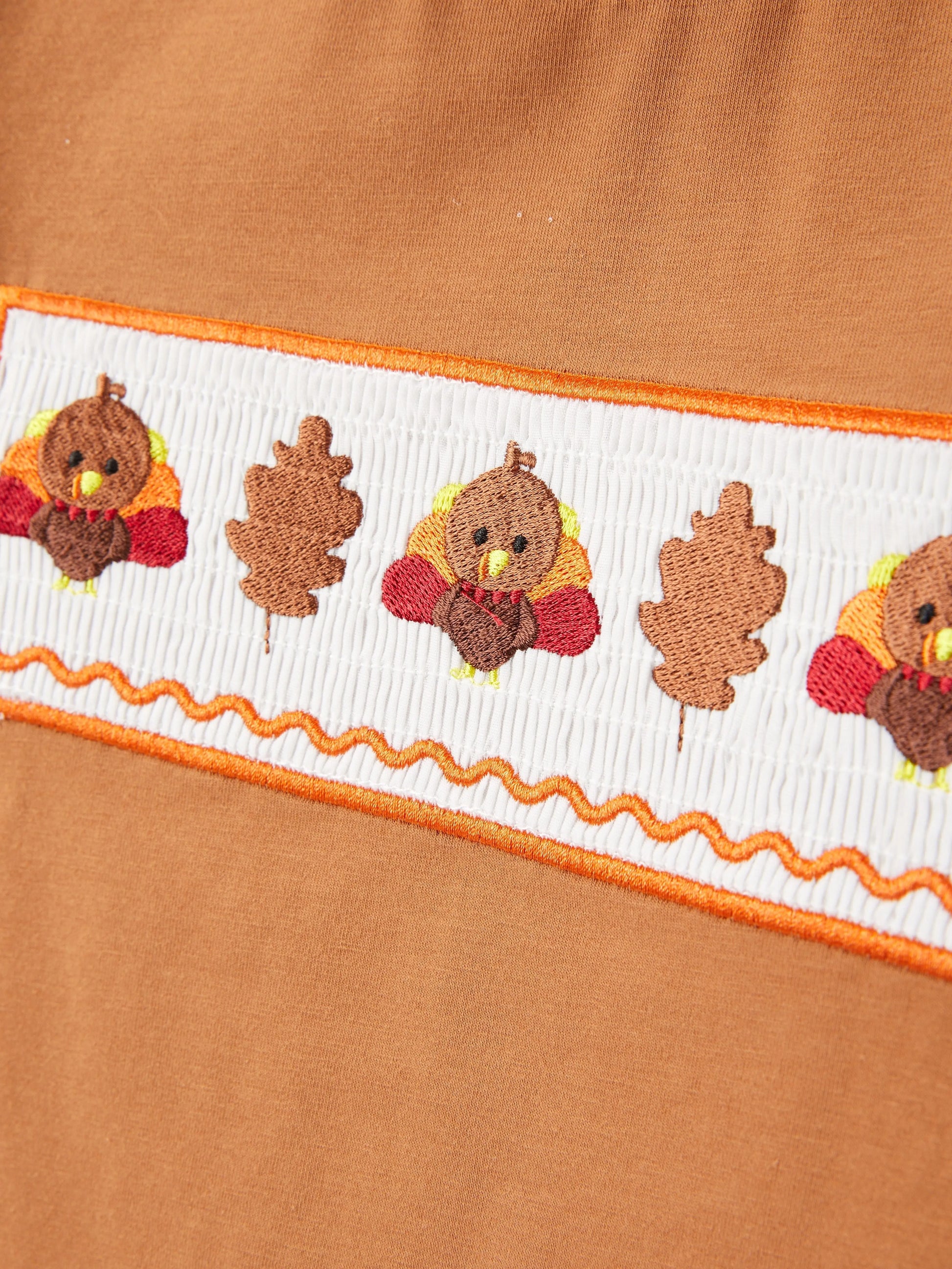 Fall Boys Thanksgiving Smocking Embroidered Brown Plaid Outfit Set Rylee Faith Designs