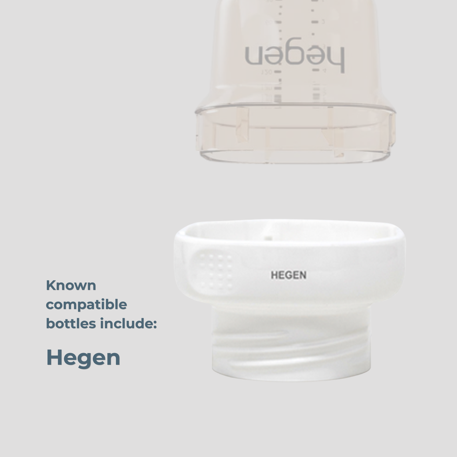 White Hegen Bottle Adapter by The Baby's Brew, designed for secure connection to warmers.