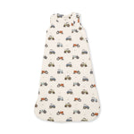 Baby sleep bag in Future Farmer print with two-way zipper down the front