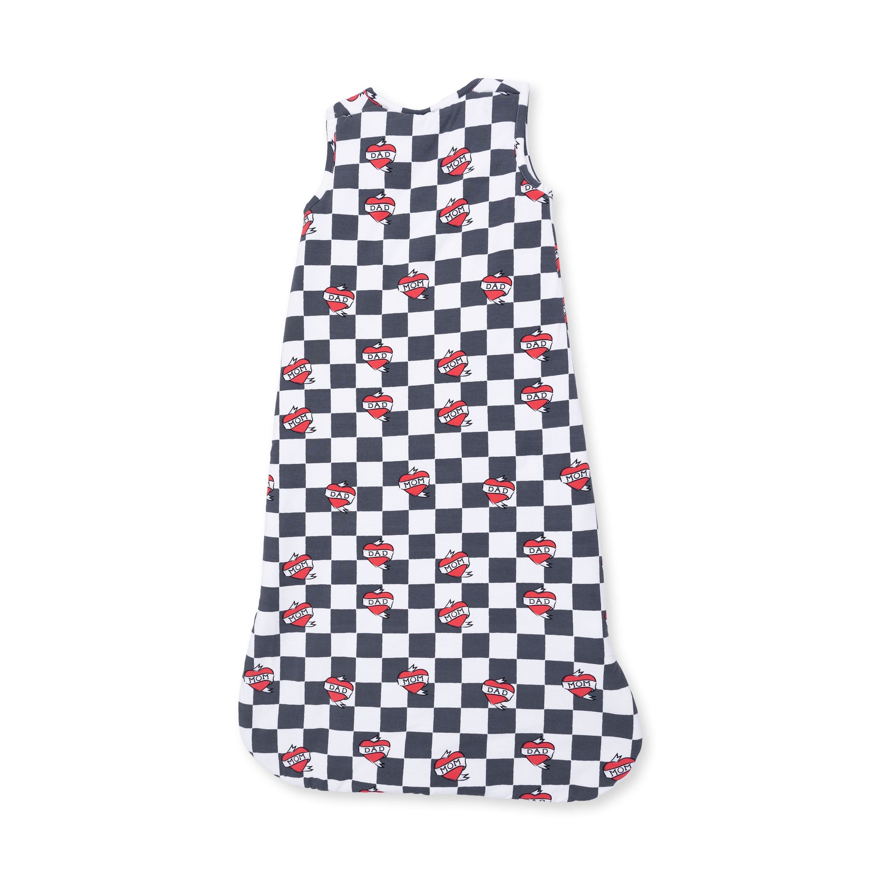 Heart Tattoo Check Black - Sleep Bag by Angel Dear