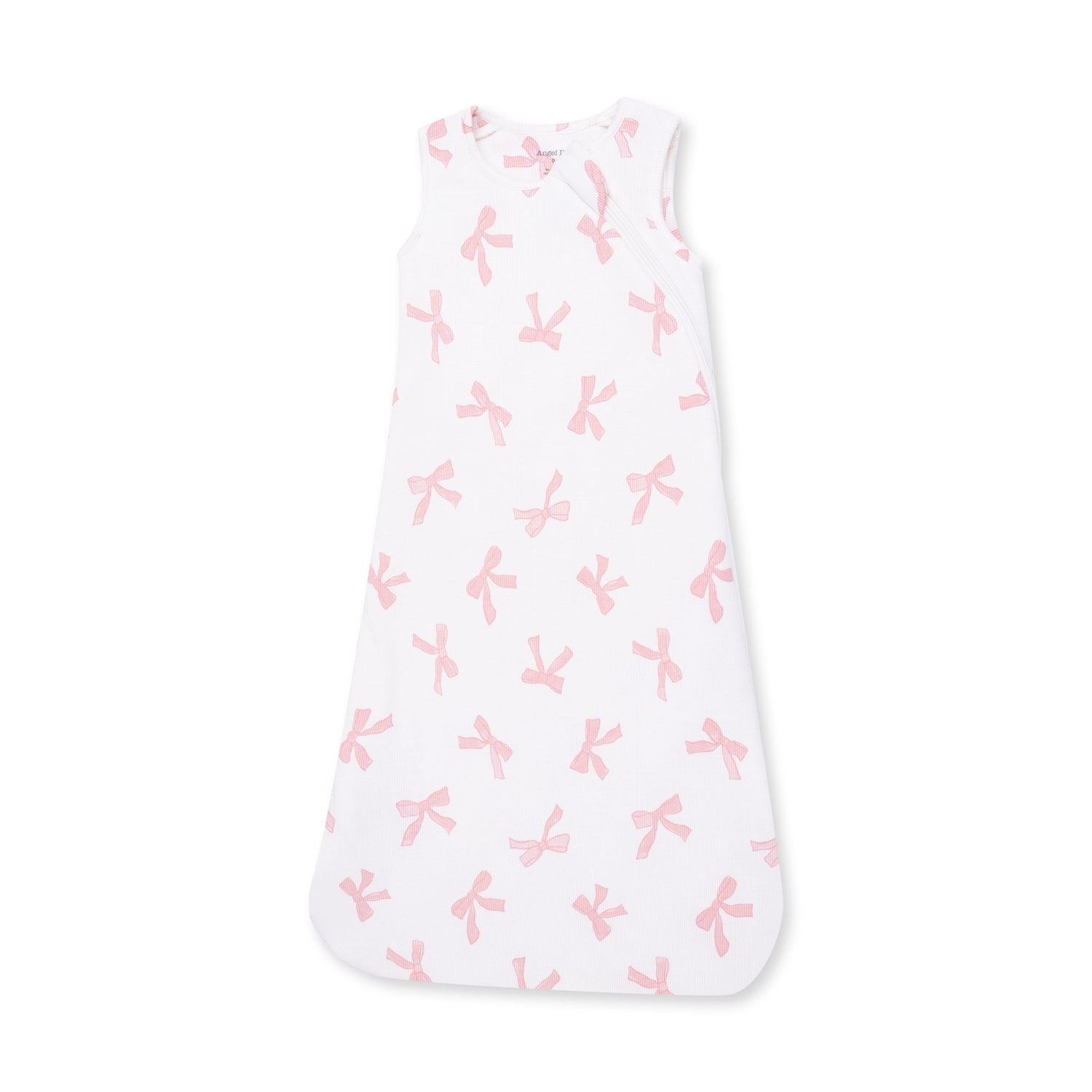 Sleep sack in ribbed modal fabric with an all-over Pretty Bows print and a full-length front zipper