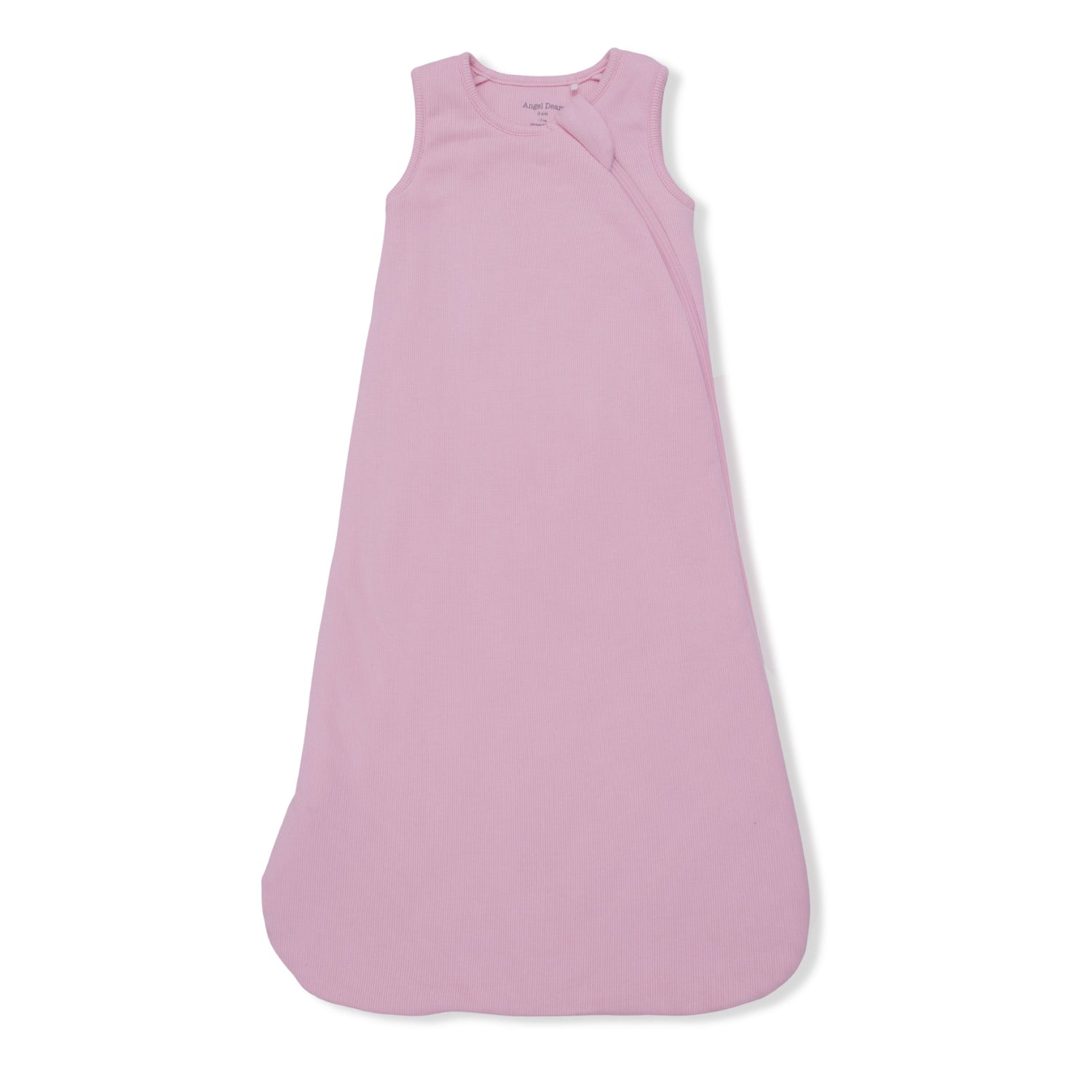 Sleep bag in solid lilac ribbed fabric with a full-length two-way zipper