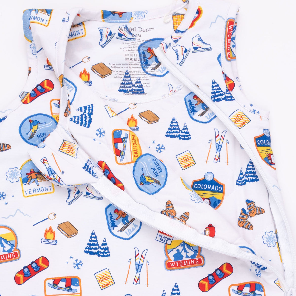 Vintage Ski Patches - Sleep Bag by Angel Dear