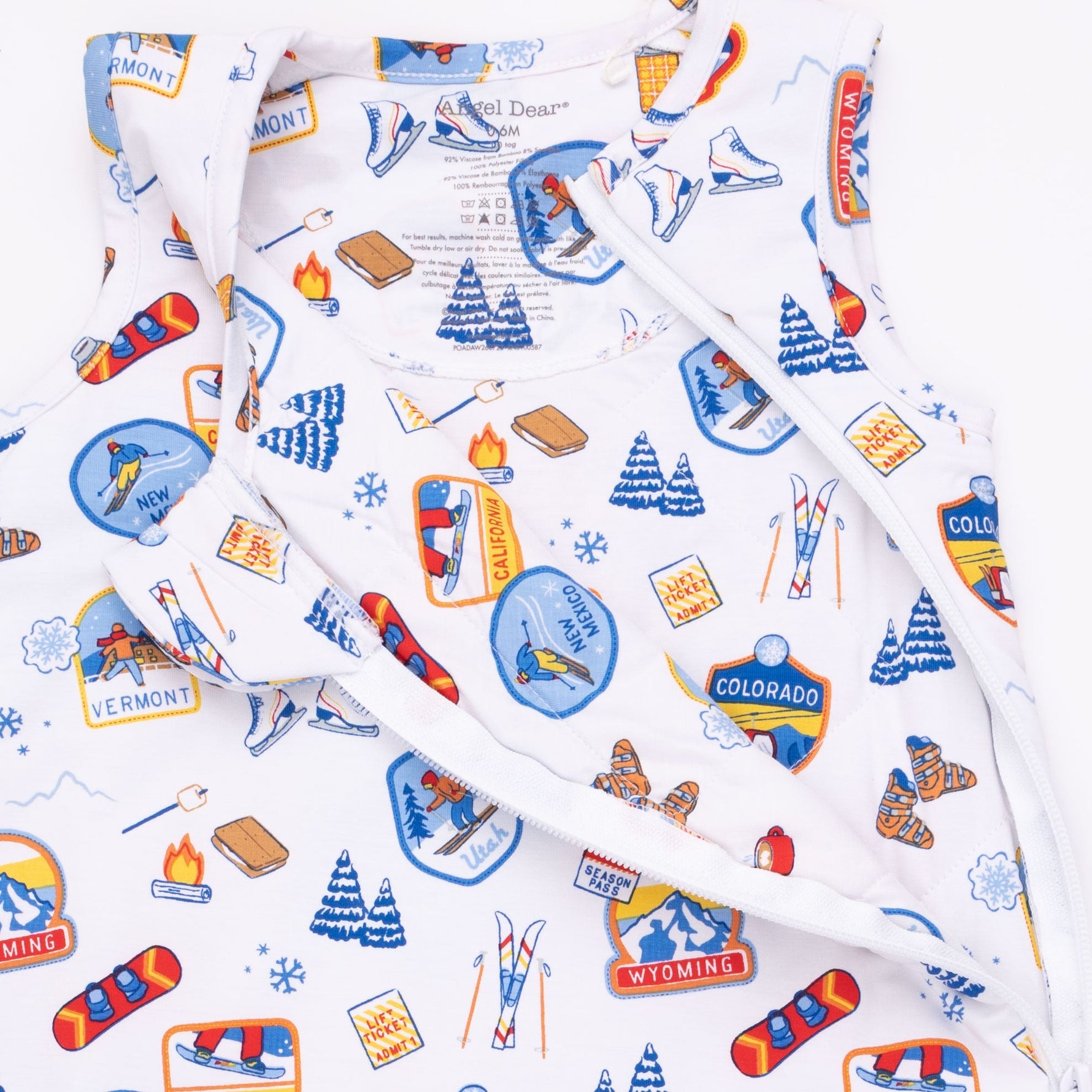 Vintage Ski Patches - Sleep Bag by Angel Dear