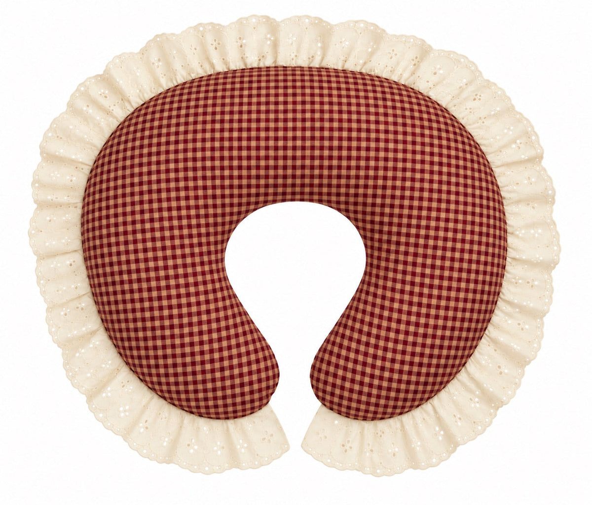 Ivory Eyelet Ruffle Original Nursing Pillow Cover by Little Mae & Co