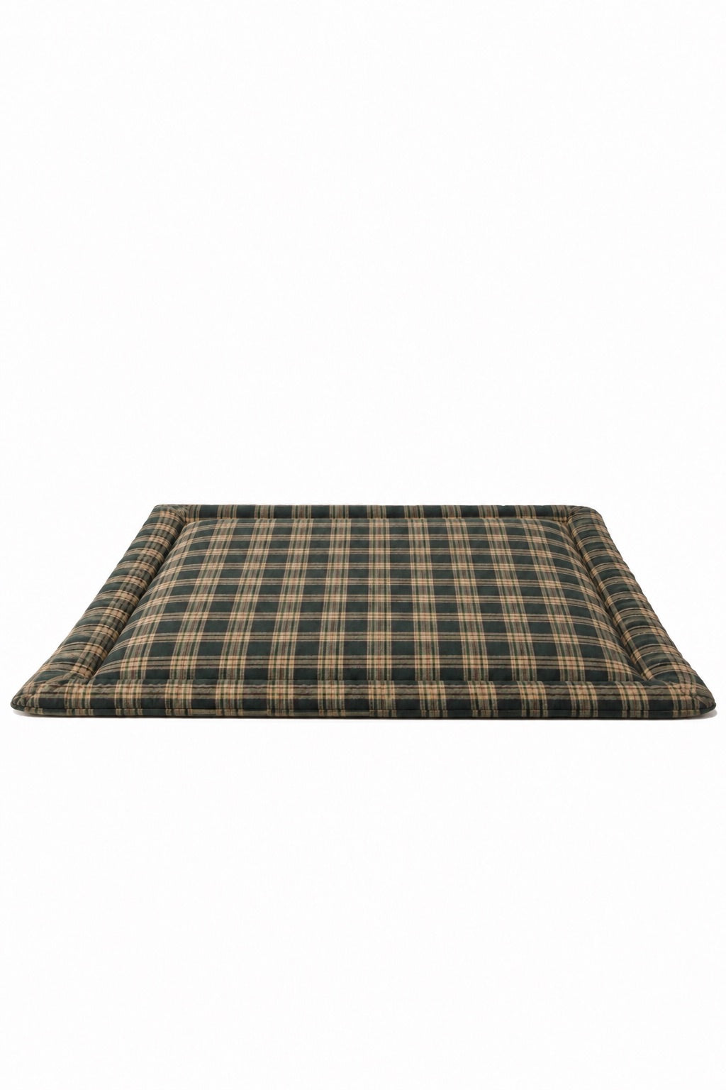 Green Plaid Padded Baby Play Mat by Little Mae & Co