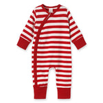 Candy Cane Christmas Stripe Baby Zipper Romper - 100% Cotton by Tesa Babe