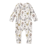 Safari Snuggles Zipper Romper - Bamboo Baby Outfit by Tesa Babe