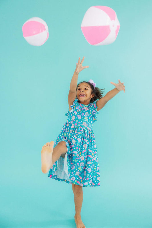 Mila & Rose ® Betta Blooms Flutter Sleeve Twirl Dress Mila And Rose - Apparel & Accessories > Clothing > Dresses Twirl Dress Flutter