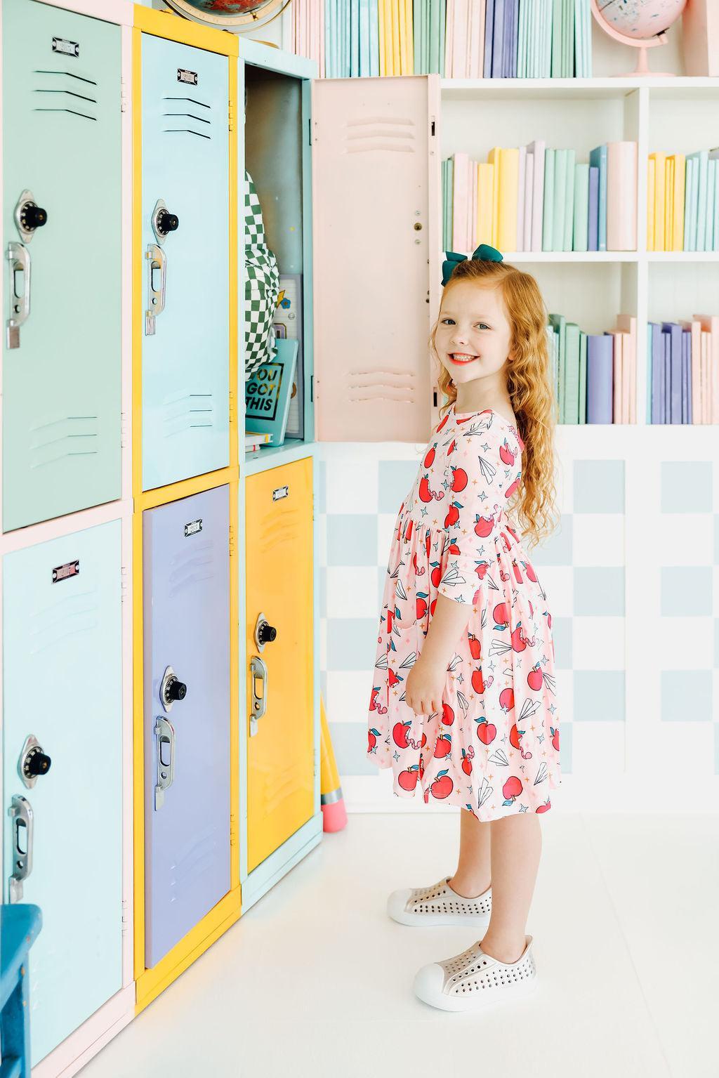Mila & Rose ® Star Student Twirl Dress With Pocket Three Quarter Sleeve - Apparel & Accessories > Clothing > Dresses Twirl Pocket Dress 3/4