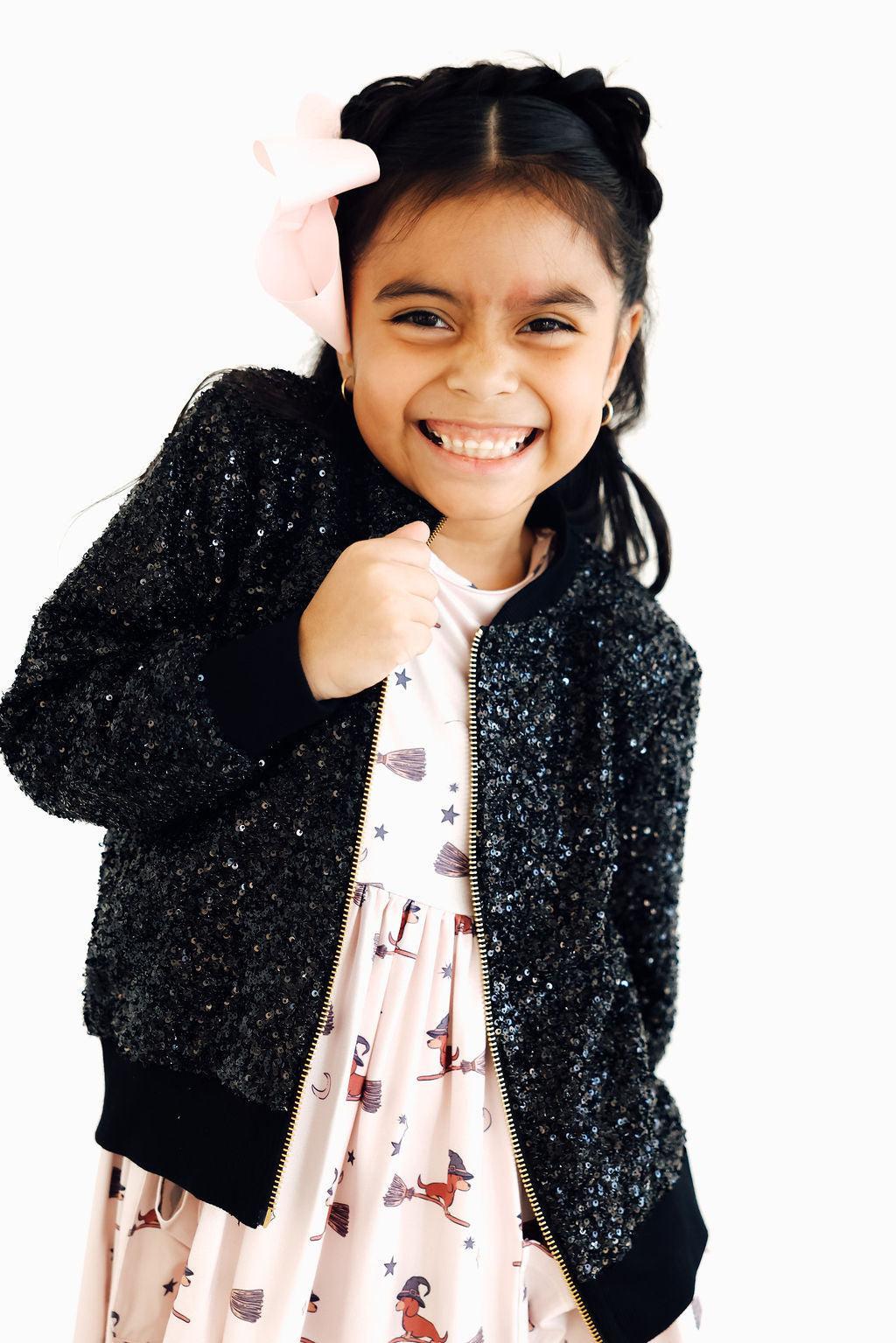 Black Sequin Jacket by Mila & Rose ® at Everetts Place