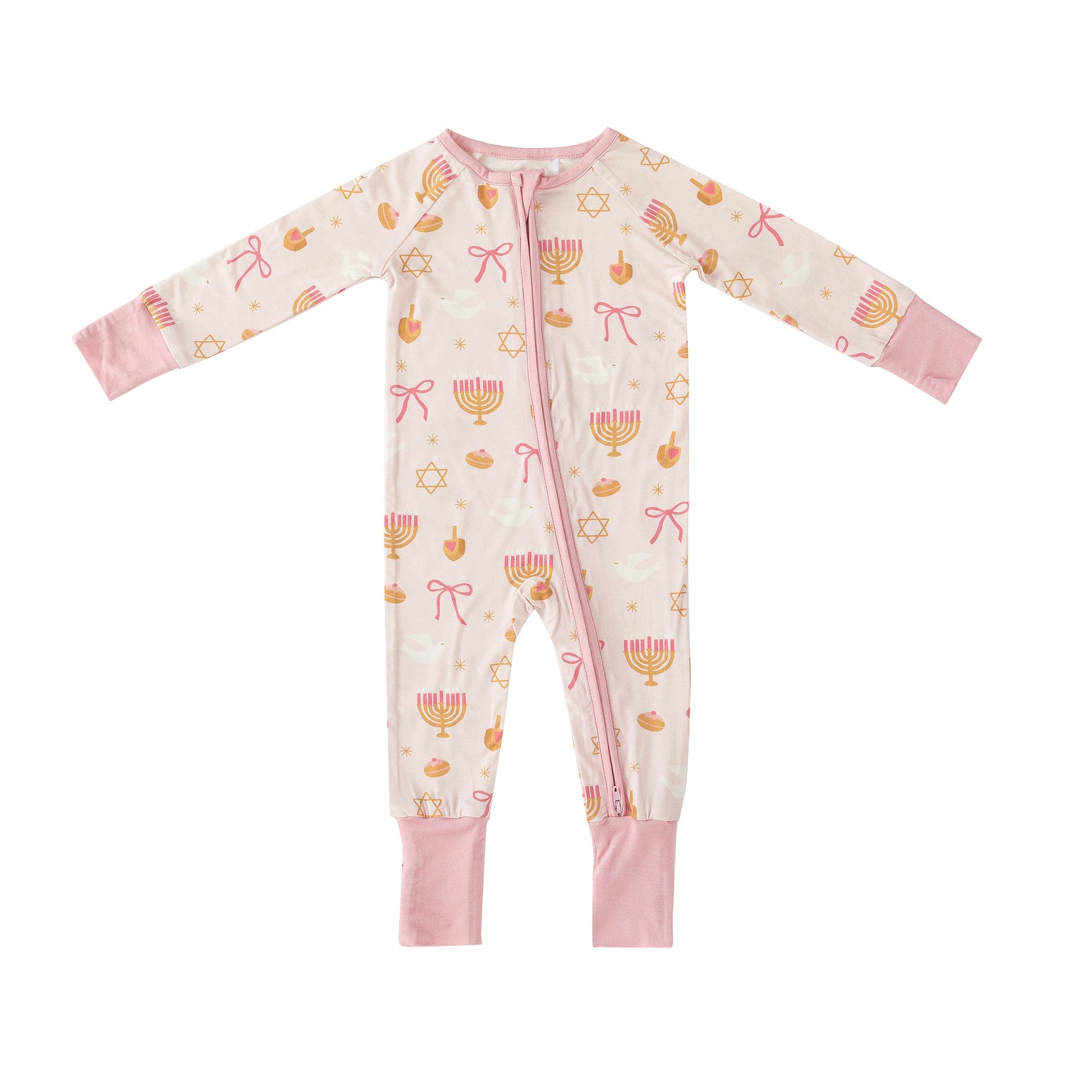 Pretty In Hanukkah (Convertible Zip Footies)