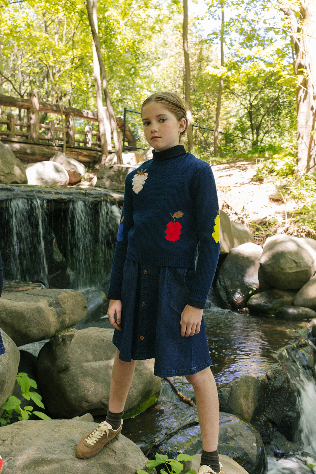Nina Knit Sweater - Navy by Crew Kids NY (view 2 of 5)