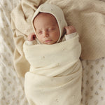 Bleu La La Organic Pointelle Swaddle Blanket and Hat Gift Set - Baby & Toddler > Swaddling & Receiving Blankets > Swaddling Blankets