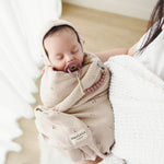 Bleu La La Organic Pointelle Swaddle Blanket and Hat Gift Set - Baby & Toddler > Swaddling & Receiving Blankets > Swaddling Blankets