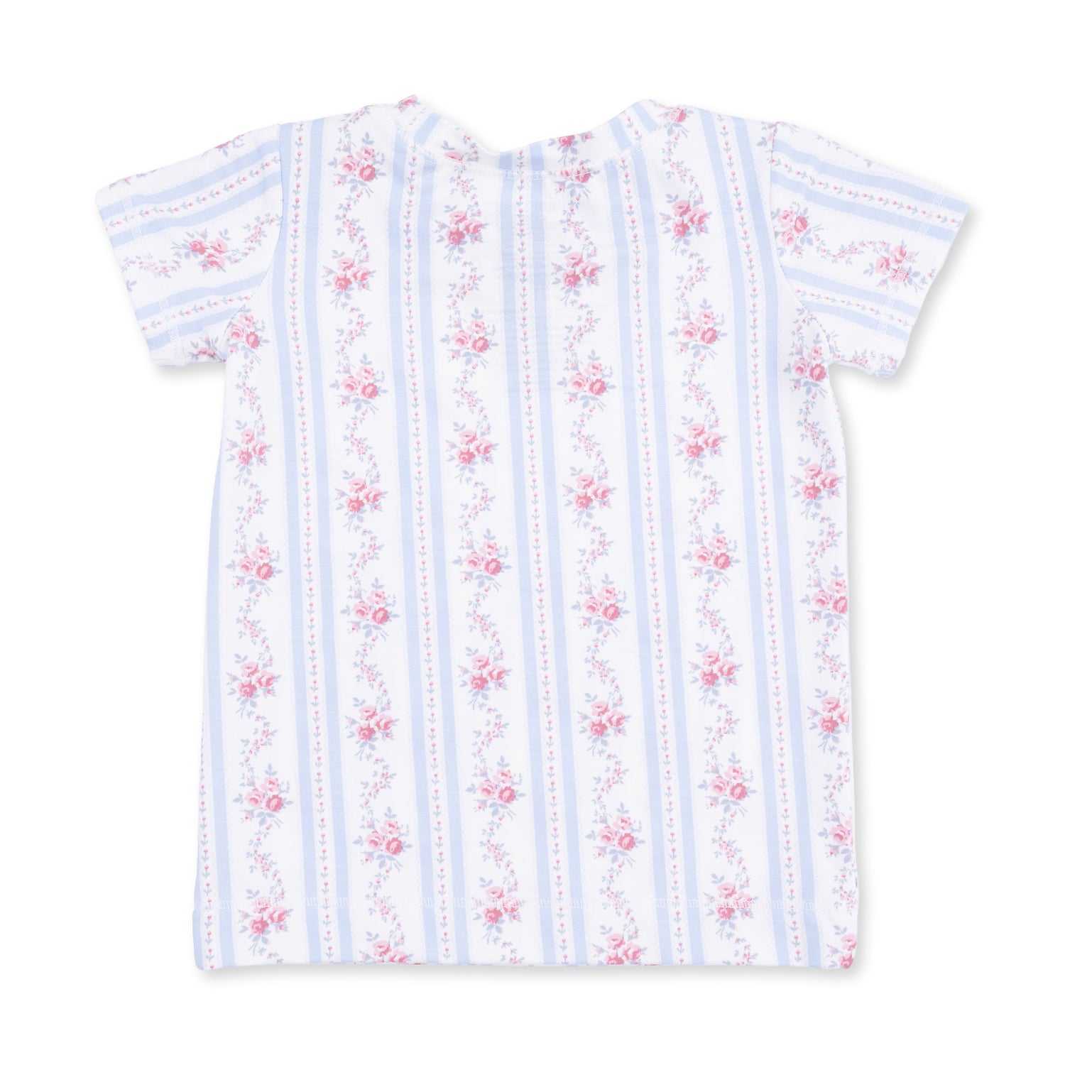 Anna Floral Stripe - Short Sleeve Loungewear Set