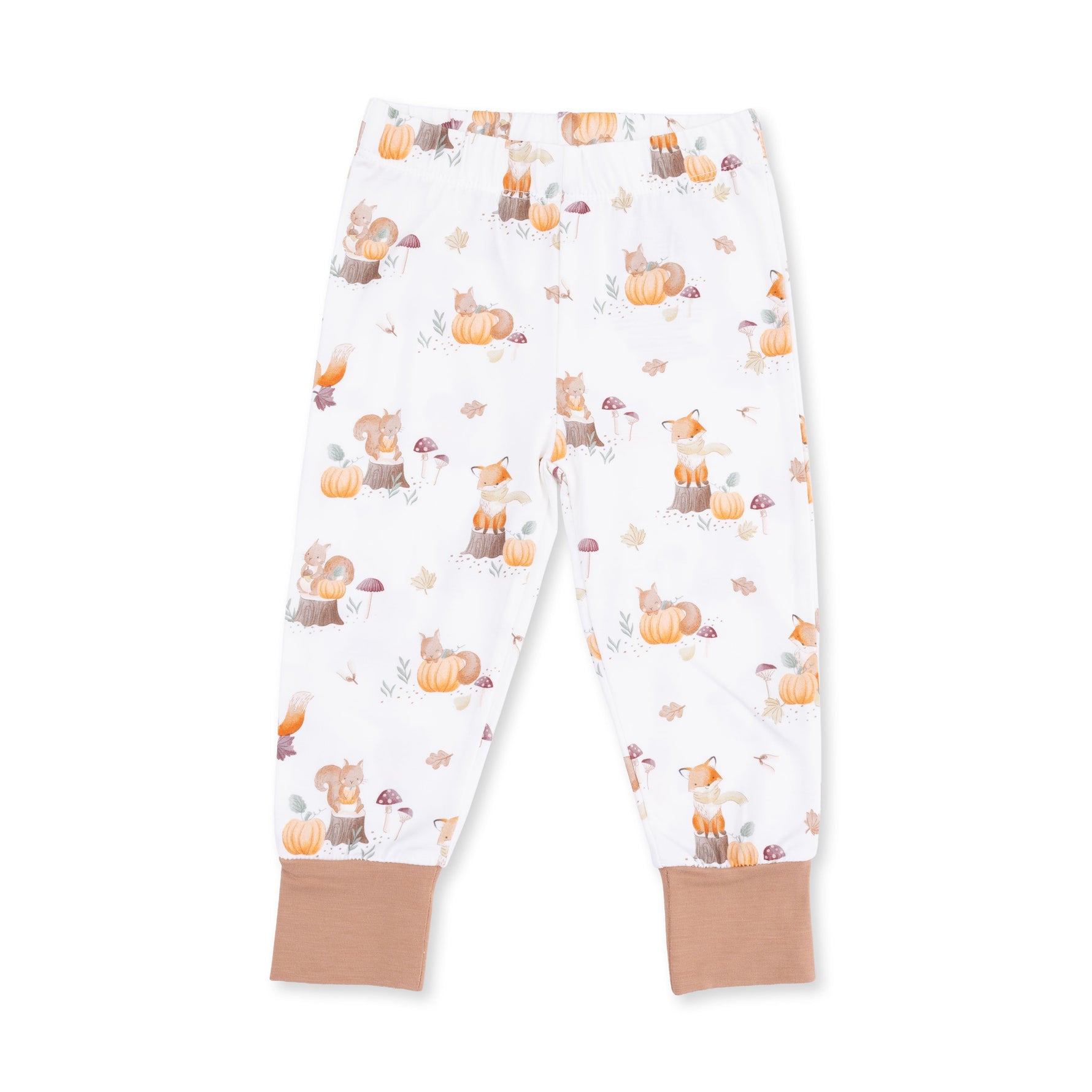 Woodland Animals with Pumpkins - Short Sleeve Loungewear Set by Angel Dear