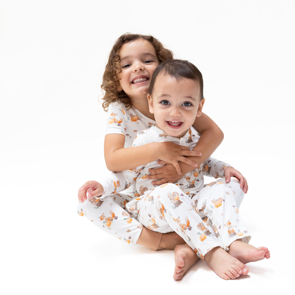 Woodland Animals with Pumpkins - Uni Romper by Angel Dear