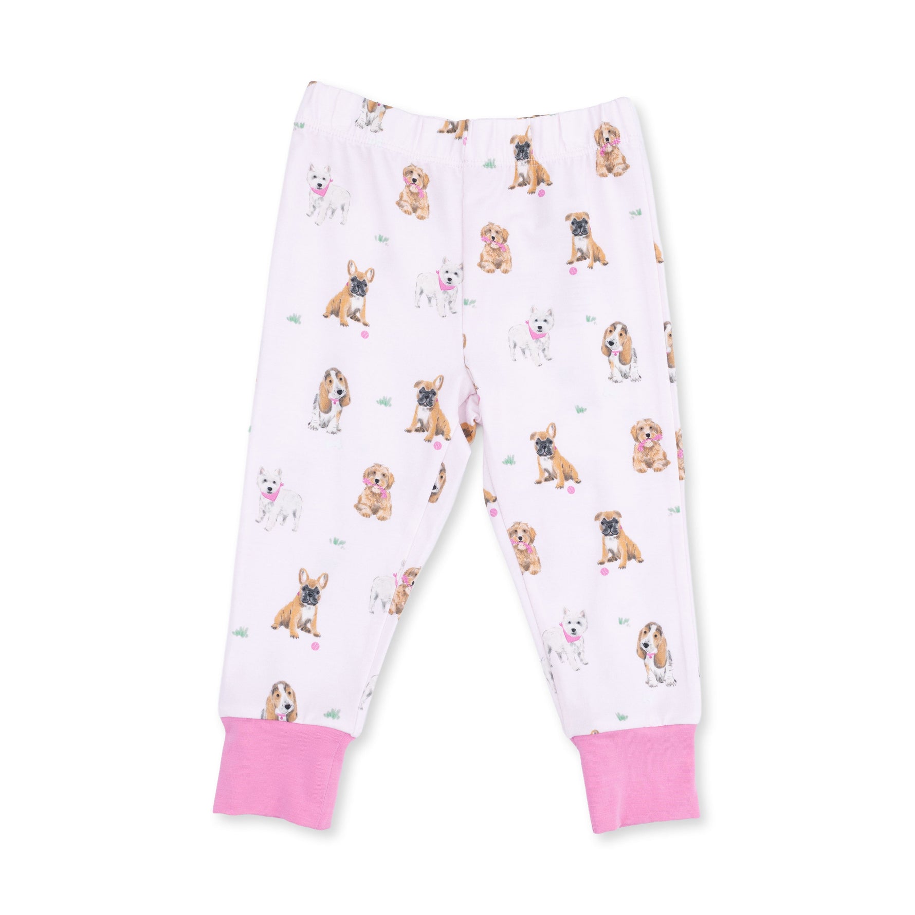 Viscose from Bamboo Loungewear Set - Bestie Dogs Pink by Angel Dear (view 4 of 5)