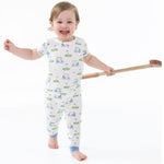 Golf Carts Blue - Short Sleeve Loungewear Set by Angel Dear