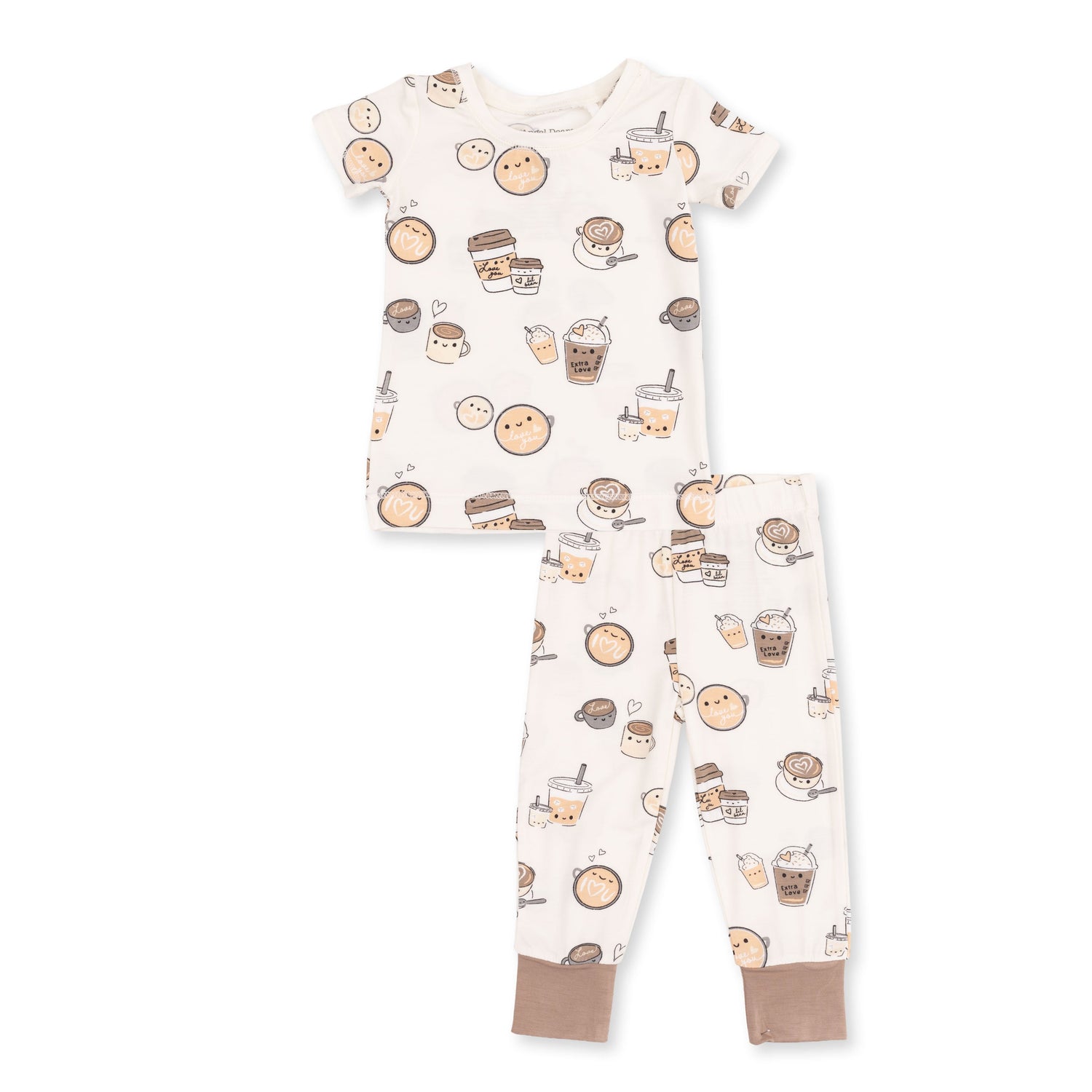 Love You A Latte - Short Sleeve Loungewear Set